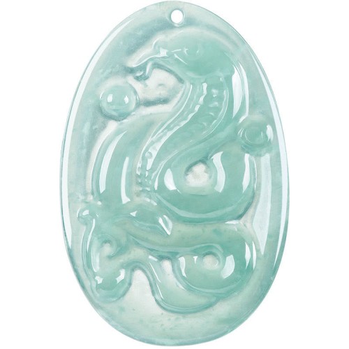 Jade Oval Year of the Snake Luck Necklace
