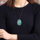 Jade Oval Year of the Snake Luck Necklace