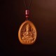 Peach Wood Cinnabar Zodiac Om Mani Padme Hum Necklace Peach Wood Cinnabar Zodiac Om Mani Padme Hum Necklace