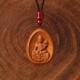Peach Wood Cinnabar Zodiac Om Mani Padme Hum Necklace Peach Wood Cinnabar Zodiac Om Mani Padme Hum Necklace