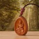 Peach Wood Cinnabar Zodiac Om Mani Padme Hum Necklace Peach Wood Cinnabar Zodiac Om Mani Padme Hum Necklace