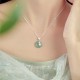 Hetian Jade Ginkgo Peace Buckle Prosperity Necklace Pendant