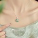 Hetian Jade Ginkgo Peace Buckle Prosperity Necklace Pendant