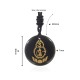 Gourd Lotus Vajra Protection Mantra Black Obsidian Pendant Gourd Lotus Vajra Protection Mantra Black Obsidian Pendant
