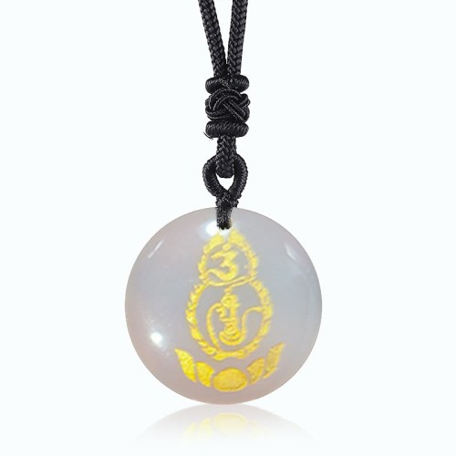 Gourd Lotus Vajra Protection Mantra Black Obsidian Pendant Gourd Lotus Vajra Protection Mantra Black Obsidian Pendant