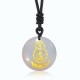 Gourd Lotus Vajra Protection Mantra Black Obsidian Pendant Gourd Lotus Vajra Protection Mantra Black Obsidian Pendant