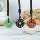 Green Tara Mantra Crystal Black Obsidian Fulfilment Pendant Green Tara Mantra Crystal Black Obsidian Fulfilment Pendant