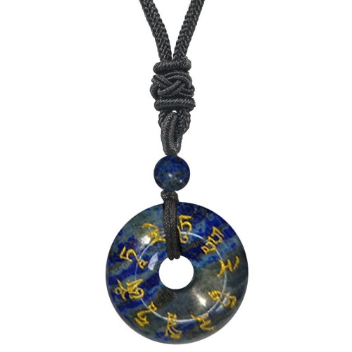 Green Tara Mantra Crystal Black Obsidian Fulfilment Pendant Green Tara Mantra Crystal Black Obsidian Fulfilment Pendant