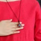 Cinnabar Six True Words 'Om Mani Padme Hum' Blessing Necklace Cinnabar Six True Words 'Om Mani Padme Hum' Blessing Necklace