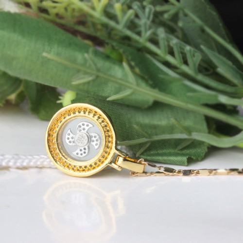 Gold Plated Brass Windmill Fu Balance Pendant
