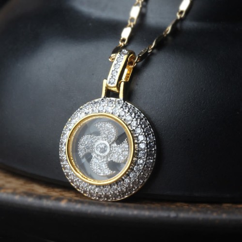 Gold Plated Brass Windmill Fu Balance Pendant