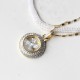 Gold Plated Brass Windmill Fu Balance Pendant