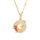 Chalcedony Peace Buckle Koi Snake Year Necklace Chalcedony Peace Buckle Koi Snake Year Necklace
