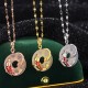Chalcedony Peace Buckle Koi Snake Year Necklace Chalcedony Peace Buckle Koi Snake Year Necklace