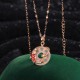 Chalcedony Peace Buckle Koi Snake Year Necklace Chalcedony Peace Buckle Koi Snake Year Necklace