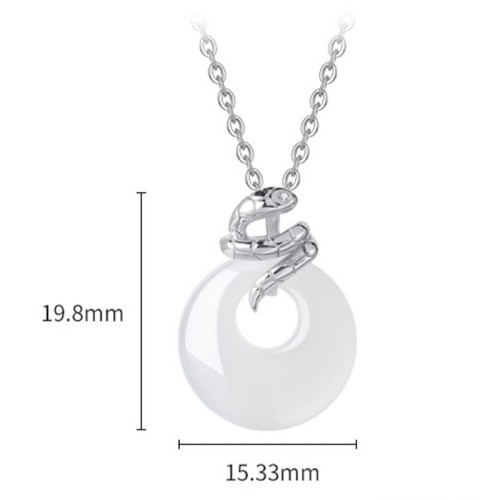Chalcedony Peace Buckle Snake Year Positive Pendant Chalcedony Peace Buckle Snake Year Positive Pendant