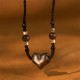 Silver Sheen Obsidian Heart Protection Pendant