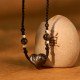 Silver Sheen Obsidian Heart Protection Pendant