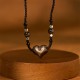 Silver Sheen Obsidian Heart Protection Pendant