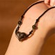 Silver Sheen Obsidian Heart Protection Pendant