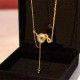 Chalcedony Fu Character Snake Harmony Pendant