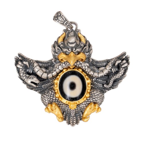 925 Silver Tibet Garuda Dzi Bead Protection Necklace 925 Silver Tibet Garuda Dzi Bead Protection Necklace