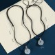 White Agate Sterling Silver Pi Xiu Six True Words Necklace Pendant