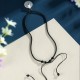 White Agate Sterling Silver Pi Xiu Six True Words Necklace Pendant