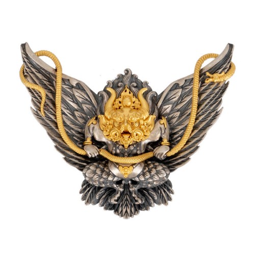 Sterling Silver Tibetan Garuda Wisdom Necklace Pendant