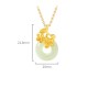 Hetian Jade Sterling Silver Peach Blossom Pendant Necklace
