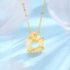 Hetian Jade Ginkgo Leaf Peace Necklace Pendant