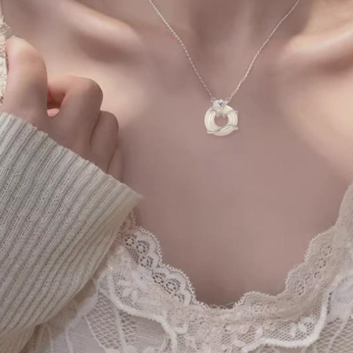 Hetian Jade Ginkgo Leaf Peace Necklace Pendant