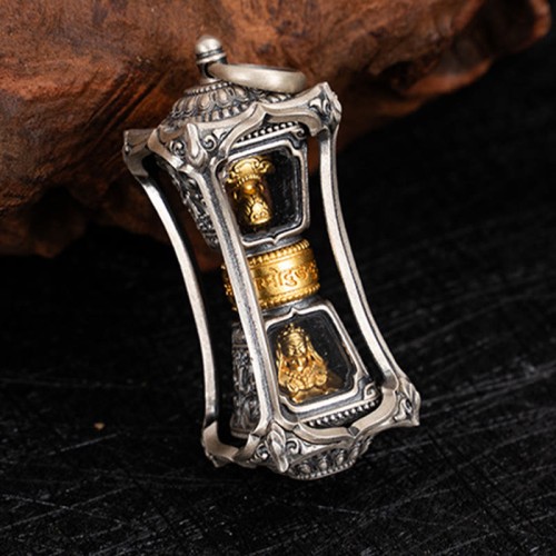 925 Silver Tibetan Zakiram Goddess of Wealth Necklace