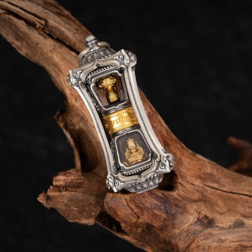 925 Silver Tibetan Zakiram Goddess of Wealth Necklace