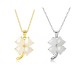 Hetian Jade Four Leaf Clover Necklace Pendant