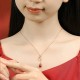 Red Agate Chalcedony Sterling Silver Gourd Necklace Pendant