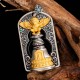925 Silver Tibetan Garuda Vajra Bell Protection Necklace 925 Silver Tibetan Garuda Vajra Bell Protection Necklace