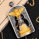 925 Silver Tibetan Garuda Vajra Bell Protection Necklace 925 Silver Tibetan Garuda Vajra Bell Protection Necklace