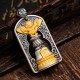 925 Silver Tibetan Garuda Vajra Bell Protection Necklace 925 Silver Tibetan Garuda Vajra Bell Protection Necklace