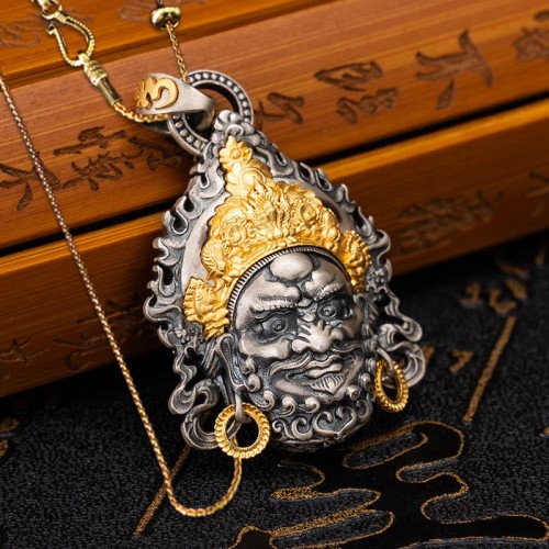 925 Silver Jambhala God of Wealth Protection Necklace 925 Silver Jambhala God of Wealth Protection Necklace