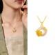 Chalcedony 925 Silver Peace Buckle Flowers Necklace Chalcedony 925 Silver Peace Buckle Flowers Necklace