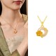 Chalcedony 925 Silver Peace Buckle Flowers Necklace Chalcedony 925 Silver Peace Buckle Flowers Necklace