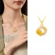 Chalcedony 925 Silver Peace Buckle Flowers Necklace Chalcedony 925 Silver Peace Buckle Flowers Necklace