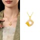 Chalcedony 925 Silver Peace Buckle Flowers Necklace Chalcedony 925 Silver Peace Buckle Flowers Necklace