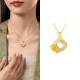 Chalcedony 925 Silver Peace Buckle Flowers Necklace Chalcedony 925 Silver Peace Buckle Flowers Necklace