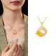 Chalcedony 925 Silver Peace Buckle Flowers Necklace Chalcedony 925 Silver Peace Buckle Flowers Necklace