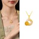 Chalcedony 925 Silver Peace Buckle Flowers Necklace Chalcedony 925 Silver Peace Buckle Flowers Necklace
