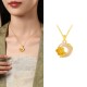 Chalcedony 925 Silver Peace Buckle Flowers Necklace Chalcedony 925 Silver Peace Buckle Flowers Necklace
