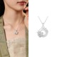 Chalcedony 925 Silver Peace Buckle Flowers Necklace Chalcedony 925 Silver Peace Buckle Flowers Necklace