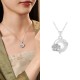 Chalcedony 925 Silver Peace Buckle Flowers Necklace Chalcedony 925 Silver Peace Buckle Flowers Necklace